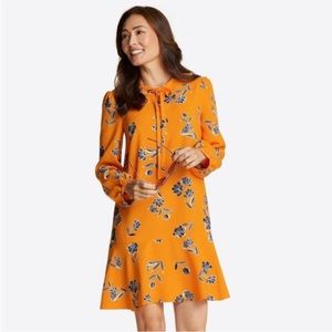 Draper James Roseanne Floral Long Sleeve Swing Dress
